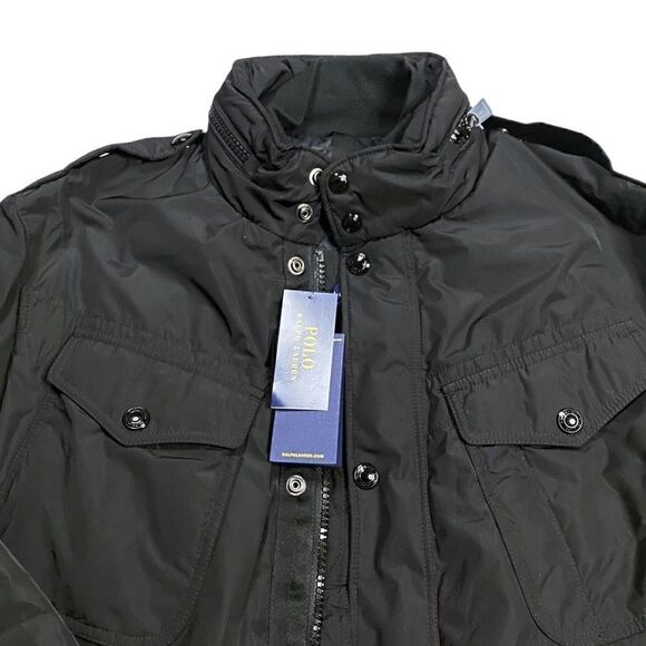 Polo Ralph Lauren Mens Triple Black Field Jacket size Large New with Tags (b) - Picture 4 of 14